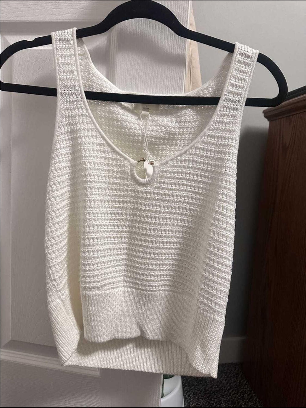Gentle Fawn White Knit Tank Top